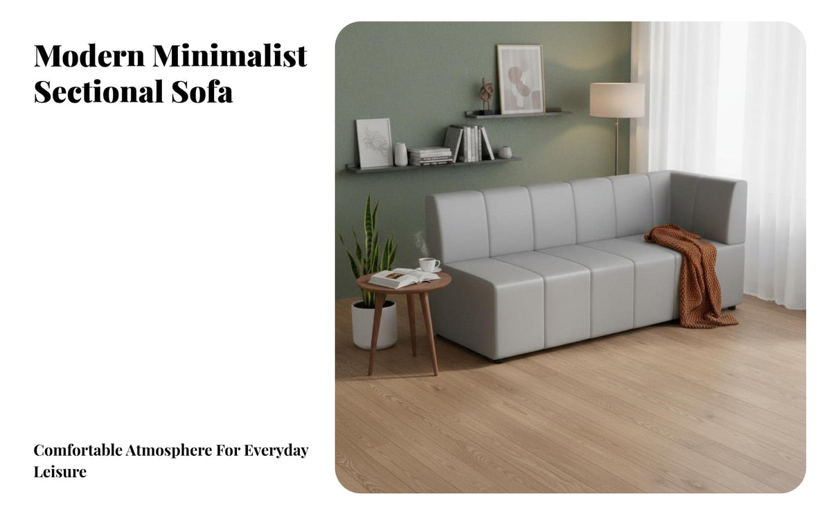 Modern Professional Appearance Long Office Sofa Long-Lasting and Wear-Resistant Commercial Lounge Sofa Easy to Clean Reception Area Booth Seating Tech Material Upholstery for Customers, Patients, Interior Designers, Training Center, Beauty Salon