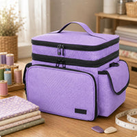Sewing Organizer Bag Lined Interior Rectangular Sewing Craft Bag
