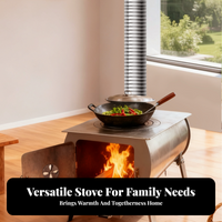 Smokeless stove heats fast, portable