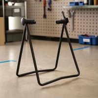 Space-Saving Floor Bike Stand with Adjustable Arms Non-Slip Two-Wheeler Parking Stand Slim Design Freestanding Two-Wheeler Parking Rack Multi-Function for Garage