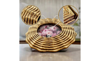 Vintage-Inspired Round Photo Frame Scalloped Round Picture Frame Elegant Easy to Clean for Dresser, Mantel, Entryway