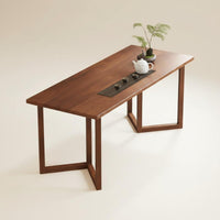 Wood Tea Table Set Balcony Friendly Wood Tea Table and Chair Space-Saving Saving for Living Room, Small Apartment