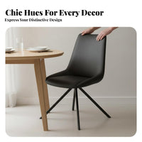 Upholstered rotating Armchair Cushioned Seat Dining Seating Modern Design space-saving for Homeowners, Office Workers