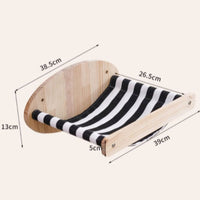 Wall Mounted Cat Steps Solid Wood Wooden Cat Perch Space-Saving Pet Furniture for Small Areas, Living Room, Bedroom