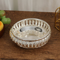 Metal Fruit Plate Shallow Openwork Fruit Bowl Multi-Purpose