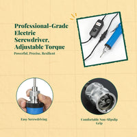 Cordless screwdriver, adjustable torque
