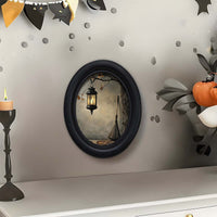 Halloween Witch Wooden Picture Frame for Desk, Living Room, Dining Room, Entryway