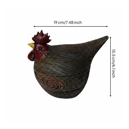 Cock Statue Realistic Design Chicken Figurine Rustic for Outdoor