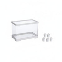 Transparent Reptile Habitat Easy Clean Clear Terrarium Acrylic Reptile Tank for Amphibian Keepers, Desktop