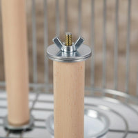 No-Mess Design Anti-Splash Bird Food Holder Easy to Clean Bird Perch with Food Bowls Long-Lasting Materials Hanging Parrot Feeder 360° Rotating for Cockatiels, Lovebirds, Small Parrots