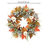 Autumn Wreath Silk Flowers Fall Wreath Mixed Greenery Seasonal Decor