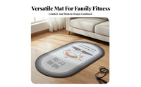 Non-Slip Grip Jump Rope Mat Extra Thick Shock Absorbing Fitness Mat Soft Surface Floor Pad for Home Exercisers, Adults, Women, Pilates, Indoor, Living Room