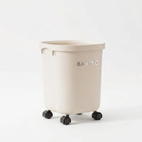 Open-Top Trash Bin Flared Rim Ribbed Trash Bin Easy to Clean for Living Room