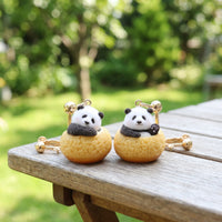 Panda Dangle Earrings Three-Dimensional Panda Earrings Cute Jewelry for Teens, Everyday Wear