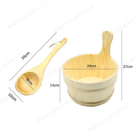 厂家直供 桑拿房配件 4L木桶 桑拿房木桶 汗蒸箱设备木质浴桶木勺