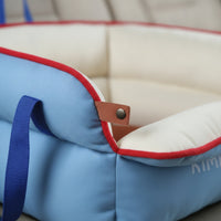 Car Dog Bed with Pockets Cushioned Dog Car Seat Soft for Young Dogs