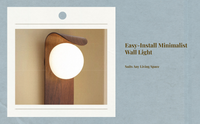 Dimmable wood wall sconce bedroom