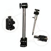 Two-Section Cymbal Stand Rod with Felt Washer Chrome-Finished Cymbal Rod Adjustable Attachment Modular for Drummers, Percussionists, Live Stage, Recording Studios, Rehearsal Rooms