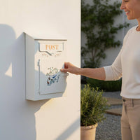 Vintage Metal Mailbox Bird Pattern Metal Mailbox Indoor and Outdoor Use