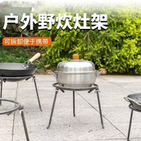 Foldable Tripod Camping Stove Stand for Outdoor Cooking