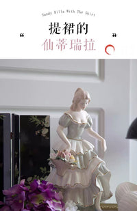 European Style White Porcelain Figurine Home Decor