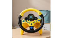 Sound and Light Effects Toy Steering Wheel Multi-Function Kids Interactive Driving Toy for Toddlers, Car Travel