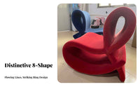 endless Loop Armchair Sculptural shape Accent Chair Flowing Lines Modern Stylish Design for Homeowners, Living Room