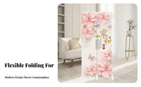 Foldable Folding Panel Screen Chinese Design Design 4-Panel Folding Screen Privacy Enhancing Room Divider Versatile Use for Lovers of Asian Decor, Apartment Dwellers, Homeowners, Entrance Hallway, Bedroom, Restaurant