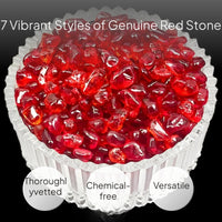 Red Glass Crystal Gravel for Aquariums and Decor