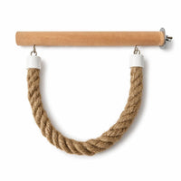 Bird Cage Perch with Rope Wooden Suspended Bird Perch for Budgies