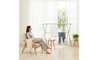 Space-Saving Cross-Frame Clothes Drying Rack Floor-Standing Foldable Drying Rack with Telescoping Portable Furniture Easy to Use for Families, Apartment