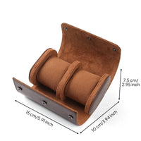 Watch Travel Case Leather Watch Box with Snap Closure for Journeyers