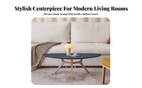 atmosphericShaped Low Table Nordic Design Irregular Shape Tripod Table Rounded borders Two-Tone for Small Space