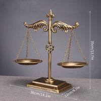 Decorative Balance of Justice Rustic Look Balance of Justice Sculpture Sturdy Decorative Scale for Lawyers, Study Room