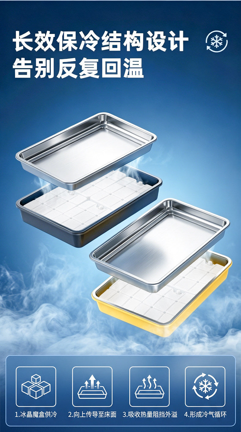 Stainless Steel Cat Cooling Bed with Ice Packs