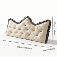 Headboard Cushion Crown-Shaped Backrest Cushiony Padding Backrest Cushion for Sofa