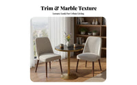 3-Piece Round Table and Chair Set Light Luxury Design 3-Piece Breakfast Nook Set
