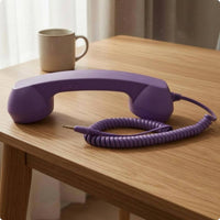 Retro Phone Handset Curved Shape 3.5mm Phone Handset Molded Plastic