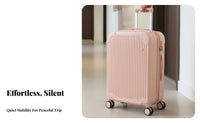 Rolling Suitcase Silent Wheels Trolley Case Sturdy for Vacation, Men, Travelers