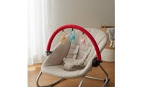 Infant Bouncer Toy Arch Wooden Beads Infant Seat Activity Bar Googly Eyes for Infants