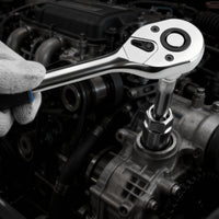 12 Pieces Socket Wrench 24-Tooth-Tooth Socket and Ratchet Set Chrome-Finished Ratchet Wrench with Sockets for Mechanics, Amateur Mechanics