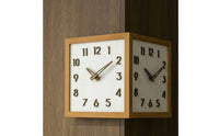 Double-Sided Corner Timepiece Modern Minimalist Home Decor Battery Operated