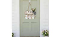 Easter Welcome Plaque Ready to Hang Wooden Easter Sign Indoor & Outdoor Use Wooden Bunny Sign for Party, Wall Decor, Porch