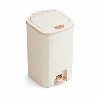 Trash Can with Foot Pedal Hands-Effortless Wastebasket Long-Lasting for Bathroom