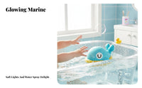 Automatic Water Spray Fountain Bath Toy Waterproof Design Marine Creature Sprinkler Toy Polished Rounded Edges for Toddlers, Infants