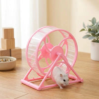 Hamster Wheel with Stand, PP Material Running Wheel for Hamster, Silent Hamster Exercise Wheel, Syrian Hamster Cage Accessory for Gerbils Mice