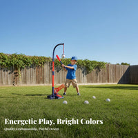 Parent-Child Interaction Kids Baseball Launcher Set Indoor Outdoor Play Spring-up Baseball Launcher Set Develops Hand-Eye Coordination