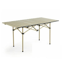 Folding Camping Table Foldable Portable Table Compact Furniture Slatted for Campers, Picnickers, Barbecue, Market Stalls