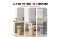Lidded Trash Can with Lid | Wide Mouth Opening, Thickened Body, Garbage Bin with Lid, for Kitchen