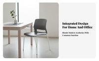 Minimalist Design Molded Shell Chair with Cutout Ergonomic Backrest Seating Furniture Easy to Clean Multi-Purpose for Homeowners, Office Workers, Event Planners, Dining Room, Cafeteria, Waiting Area